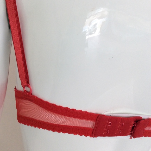 NWT Red Lace Push Up Bra (34A) - Picture 6 of 8